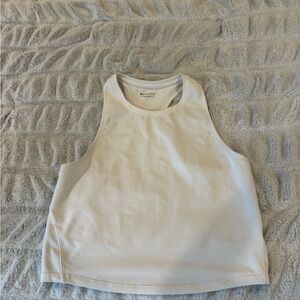Athleta off white Sleeveless Boxy Crop Tank Top